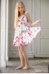 Ассиметричное платье с цветочным принтом и хлопковой подкладкой (SNFSG-029-23611-927) Silver Spoon