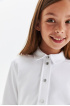 Базовая блузка из трикотажа на кнопках (SSFSMG-128-22402-200) Silver spoon