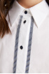 Блузка из хлопка с акцентной планкой