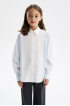 Блузка в полоску oversize из 100% хлопка (SSFSG-529-23037-314) Silver spoon