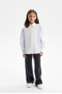 Блузка в полоску oversize из 100% хлопка (SSFSG-529-23037-314) Silver spoon