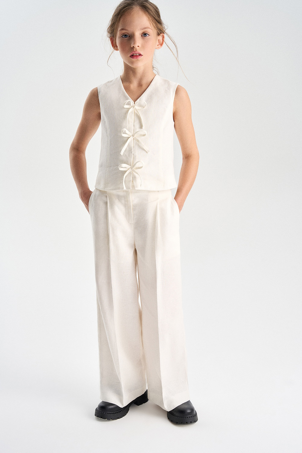 Брюки из 100% льна (SNFSG-629-26015-219) Silver spoon