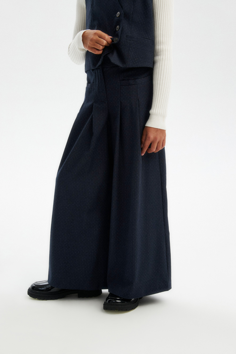 Брюки-палаццо с шерстью (SSLWG-529-26000-396) Silver spoon