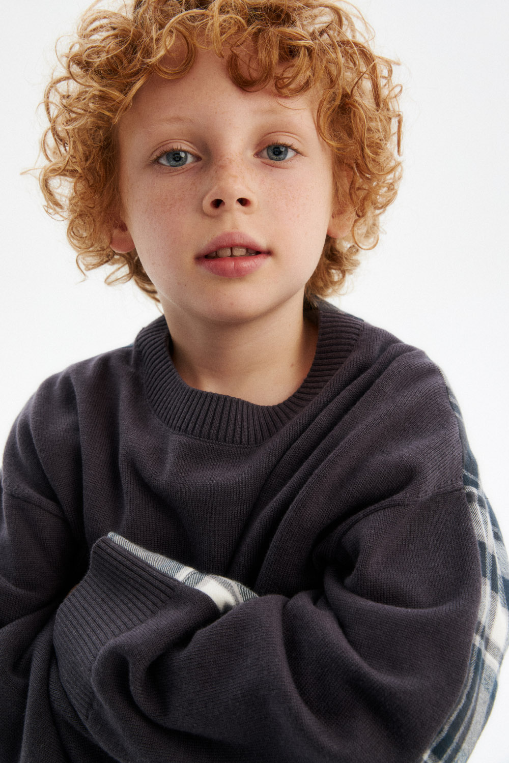 Джемпер с имитацией рубашки (SSLWU-547-38501-801) Silver spoon