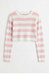 Джемпер в полоску укороченный (SSLSG-527-28500-427) Silver spoon
