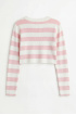 Джемпер в полоску укороченный (SSLSG-527-28500-427) Silver spoon