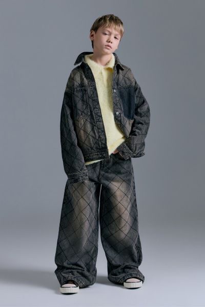 Джинсы стеганые (SSLWU-544-36305-090) Silver spoon