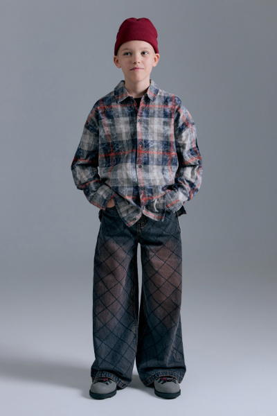 Джинсы стеганые (SSLWU-544-36305-008) Silver spoon