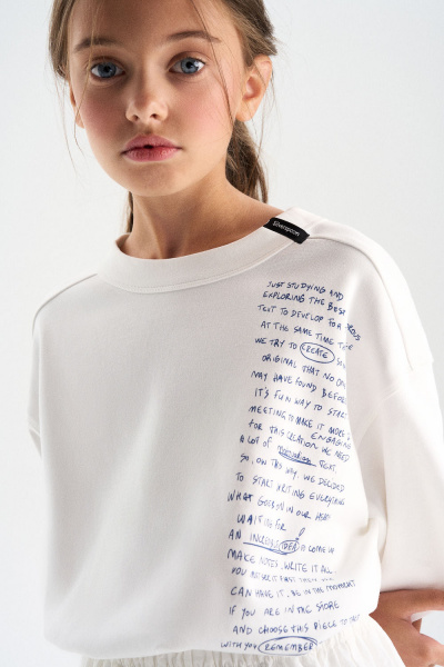 Футболка из хлопка (SSLSU-648-38419-252) Silver spoon