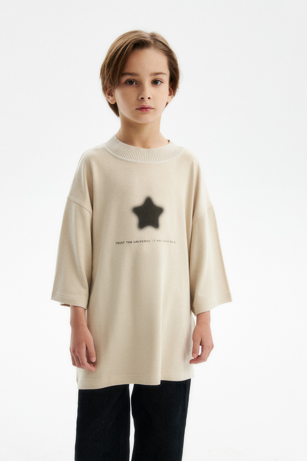 Футболка с peach-эффектом (SSLWU-548-38403N-716) Silver spoon