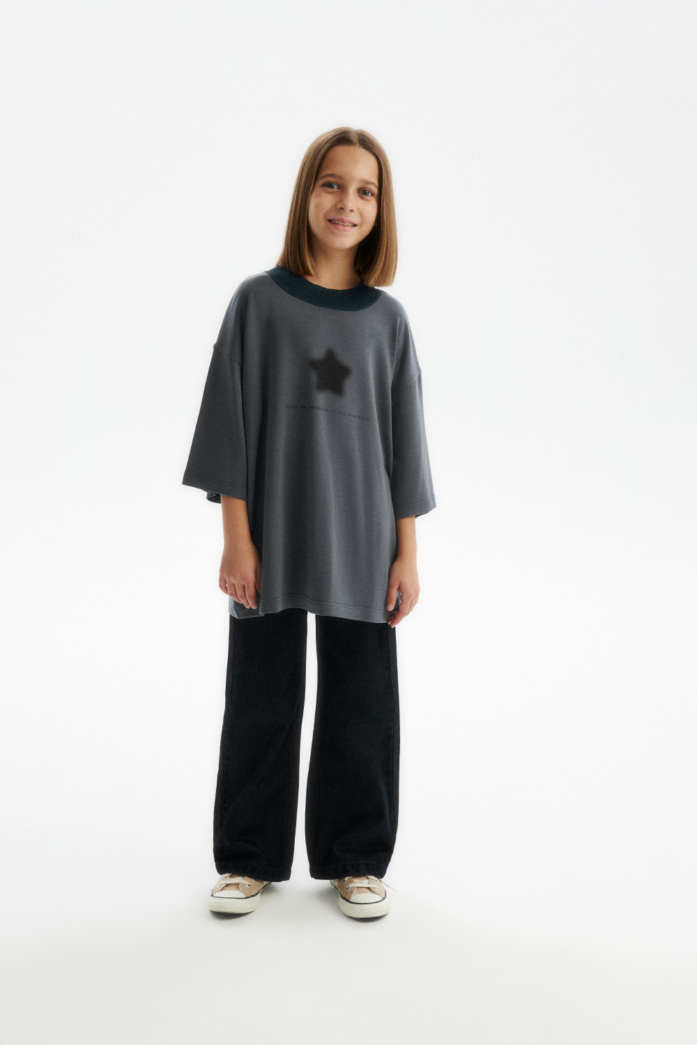 Футболка с peach-эффектом (SSLWU-548-38403N-842) Silver spoon