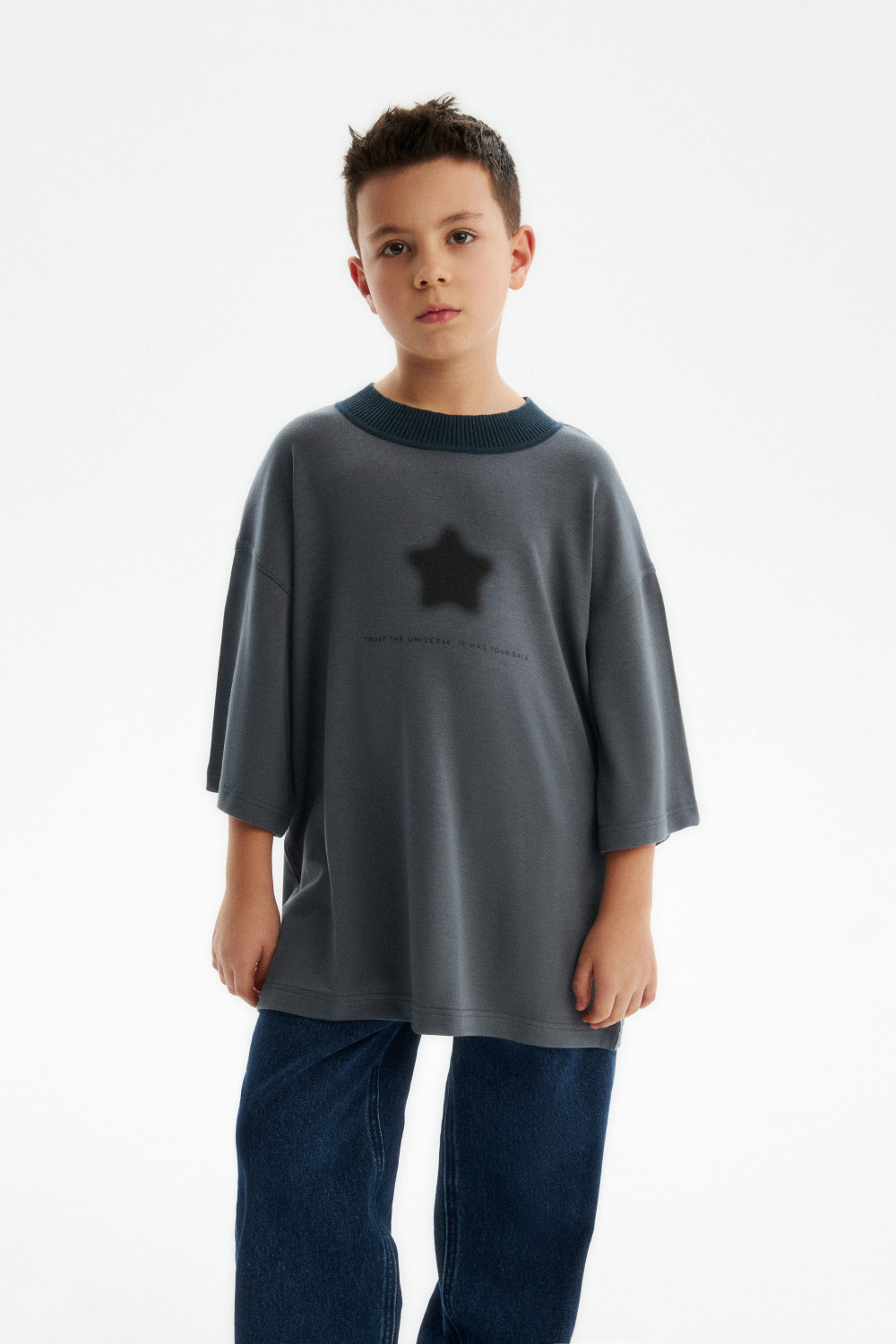 Футболка с peach-эффектом (SSLWU-548-38403N-842) Silver spoon