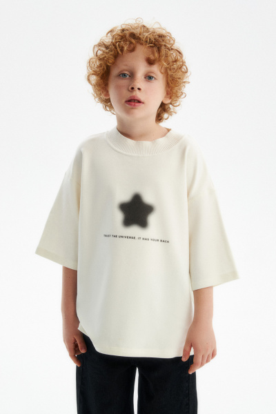 Футболка с peach-эффектом (SSLWU-548-38403N-234) Silver spoon