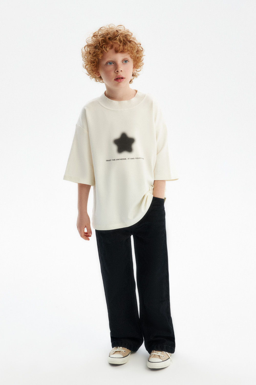 Футболка с peach-эффектом (SSLWU-548-38403N-234) Silver spoon