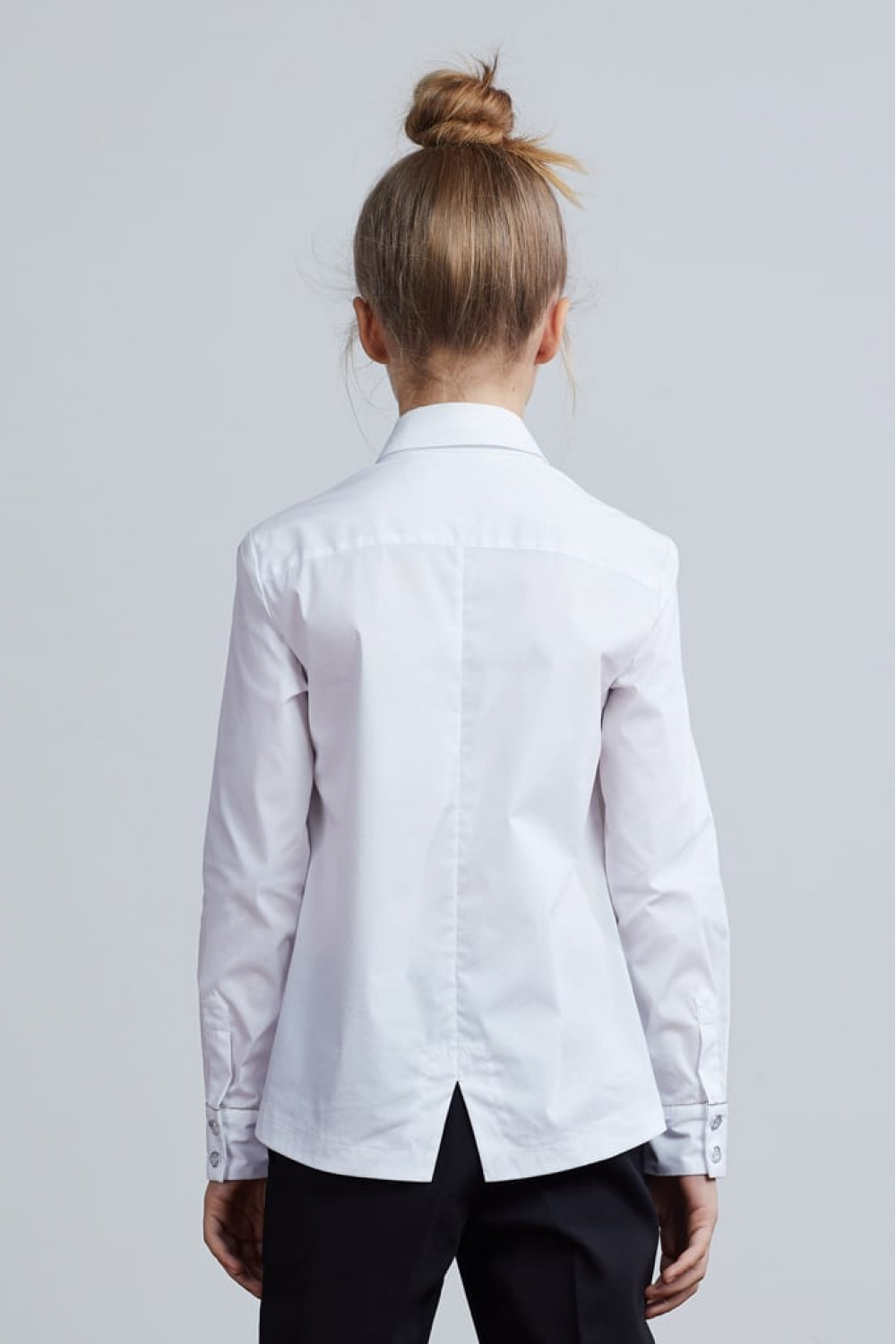 Хлопковая блузка с блестящей отделкой