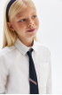 Хлопковая блузка с галстуком (SSFSAG-129-23021-200) Silver spoon