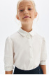 Хлопковая блузка с кружевом