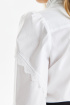 Хлопковая блузка с объемными рукавами и кружевом (SSFSG-329-23023-200) Silver Spoon