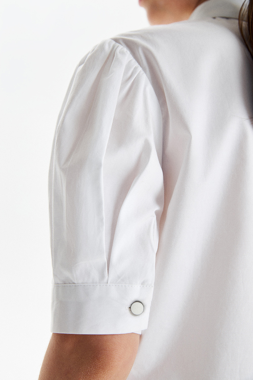 Хлопковая блузка с объемными рукавами (SSFSG-329-23113-200) Silver Spoon