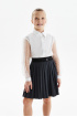 Хлопковая блузка с прозрачными рукавами (SSFSG-329-23021-200) Silver Spoon