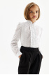 Хлопковая блузка с шитьем "ришелье"