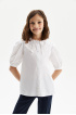 Хлопковая блузка с вышивкой на воротничке (SSFSG-229-23105-200) Silver Spoon