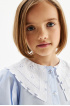 Хлопковая блузка с вышивкой на воротничке (SSFSG-229-23105-303) Silver spoon