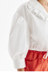 Хлопковая блузка с завязками на талии (SNFSG-329-23027-200) Silver Spoon