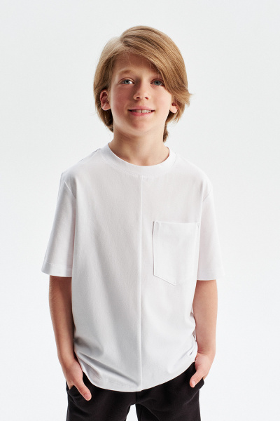 Хлопковая футболка с нагрудным карманом (SNFSB-428-18406-200) Silver spoon