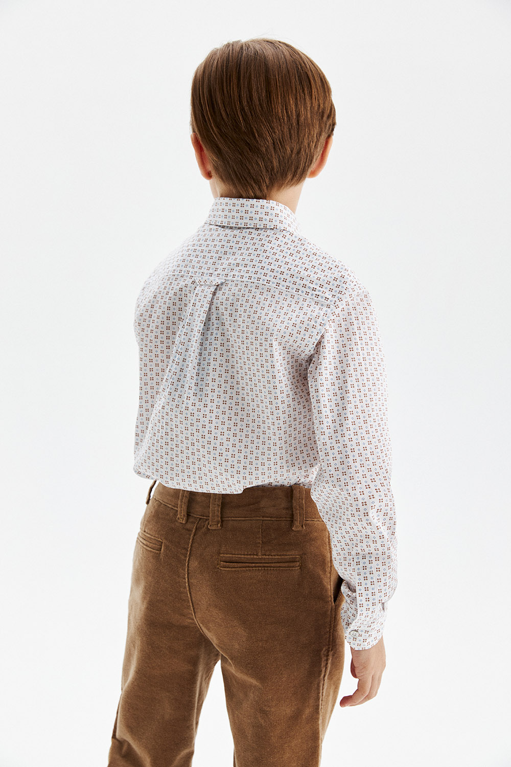 Хлопковая сорочка comfort на кнопках с принтом (SSLSB-119-13906-968) Silver spoon