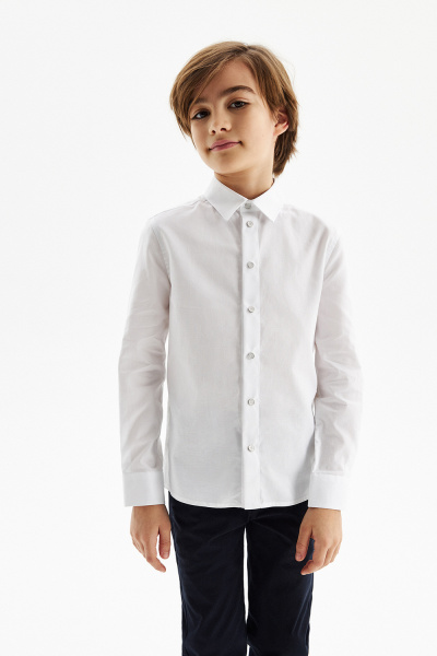 Хлопковая сорочка Comfort с трикотажной спинкой на кнопках