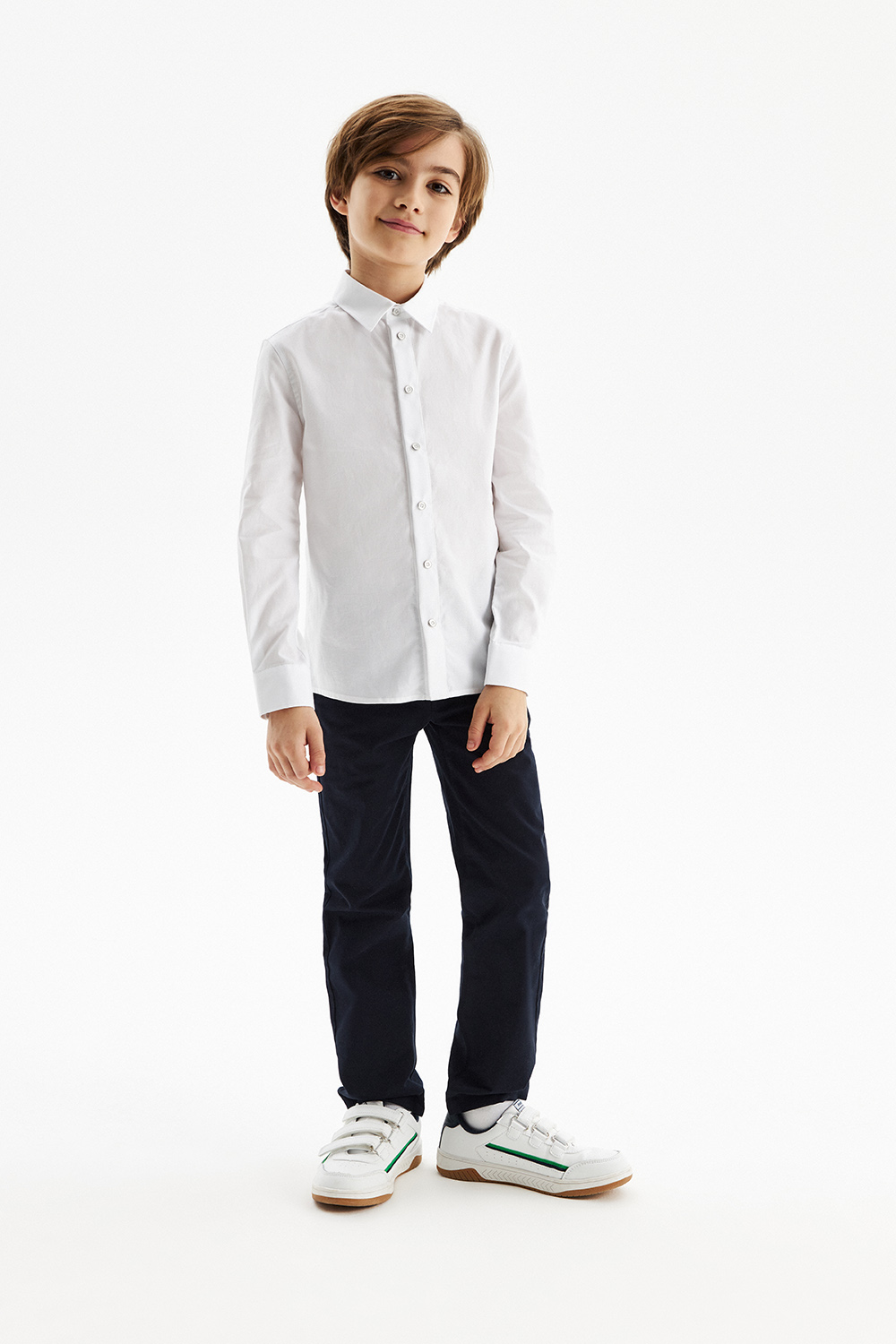 Хлопковая сорочка Comfort с трикотажной спинкой на кнопках (SSFSB-328-14855-219) Silver spoon