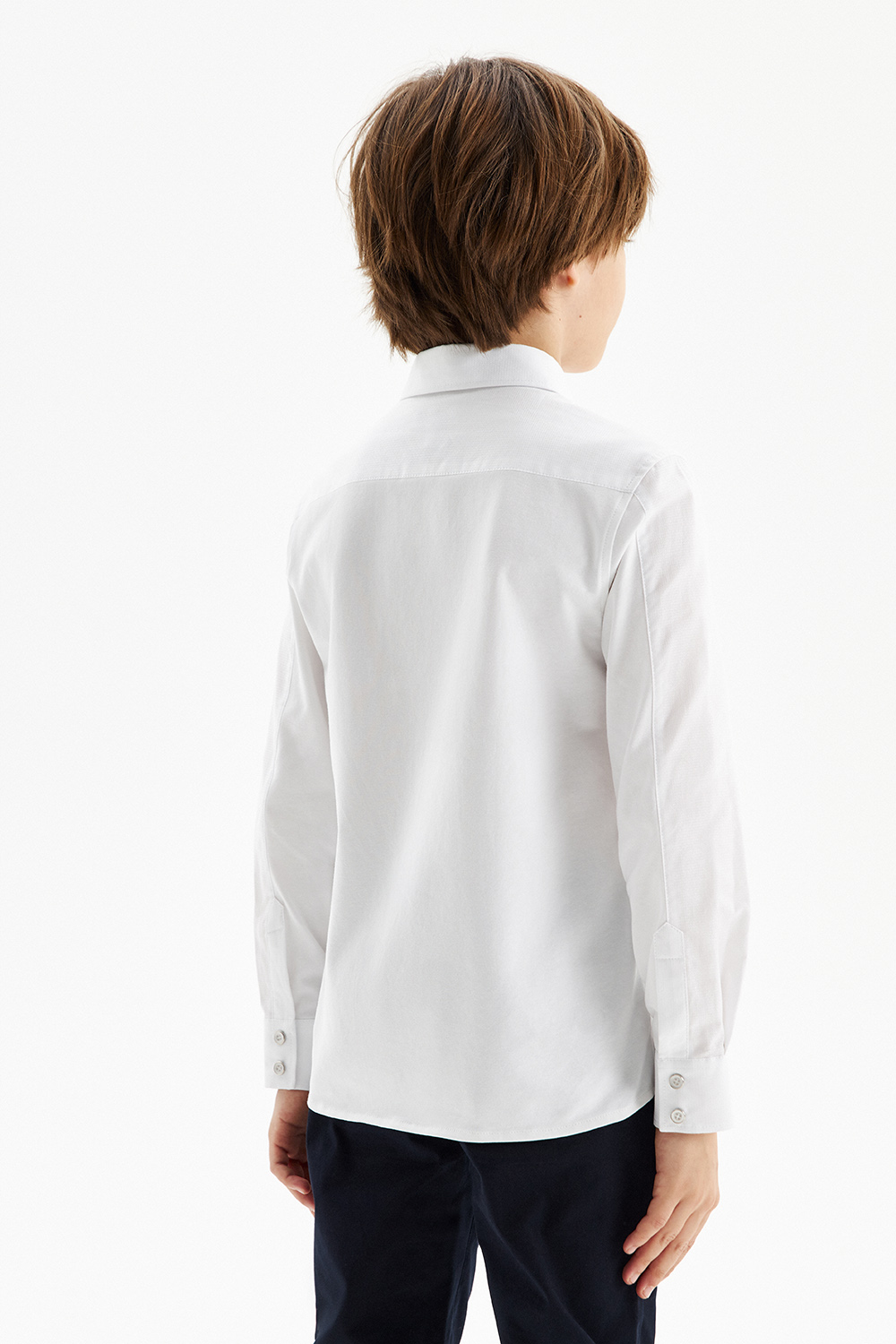 Хлопковая сорочка Comfort с трикотажной спинкой на кнопках (SSFSB-328-14855-219) Silver Spoon