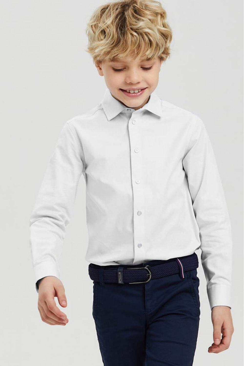 Хлопковая сорочка на кнопках силуэта Slim (SSFSB-029-13842-219) Silver spoon