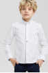 Хлопковая сорочка силуэта Slim с контрастной отделкой (SSFSB-029-13843-219) Silver spoon