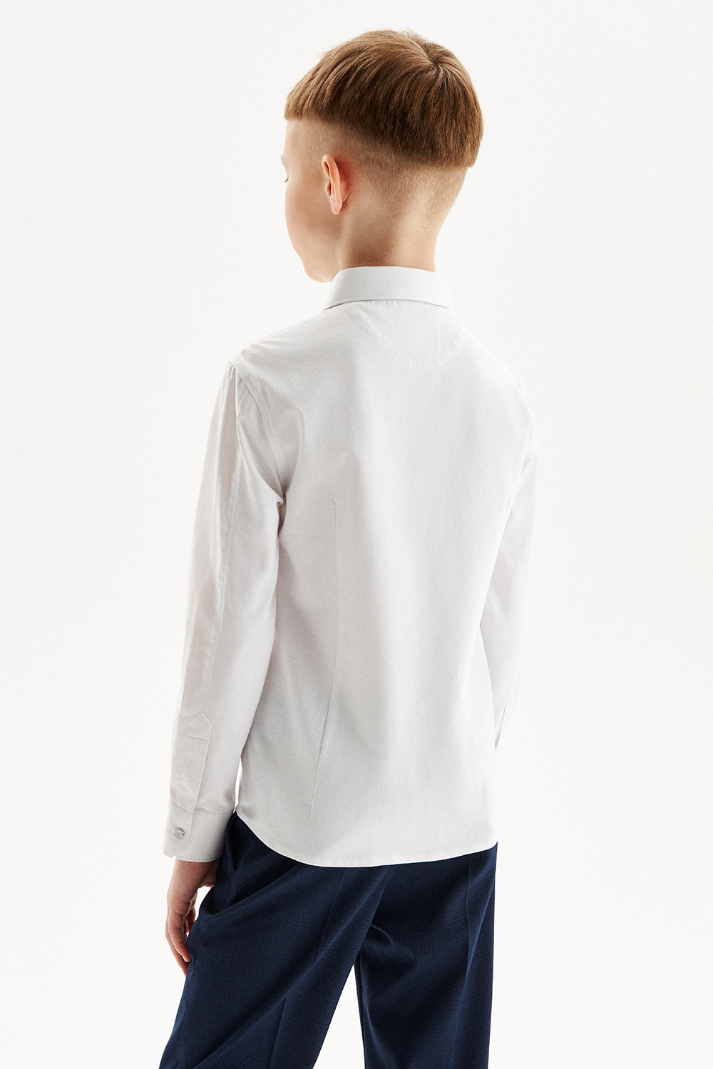 Хлопковая сорочка Slim с трикотажной спинкой на кнопках (SSFSB-328-14853-212) Silver Spoon
