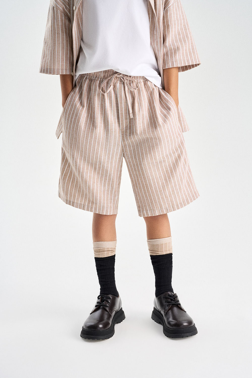 Хлопковые шорты на резинке (SSLSB-649-17423-734) Silver spoon