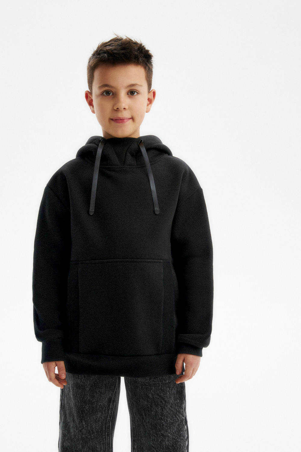 Худи из хлопка с начесом (SSLWB-328-18202-100) Silver spoon