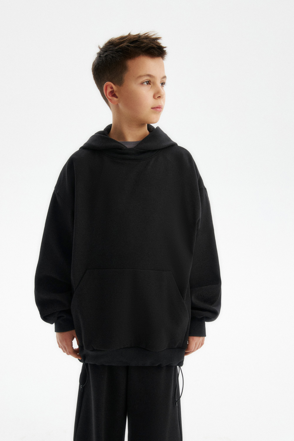 Худи из мягкого футера (SSLWB-548-18209N-182) Silver spoon