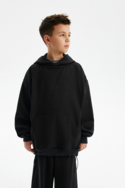 Худи из мягкого футера (SSLWB-548-18209N-182) Silver spoon