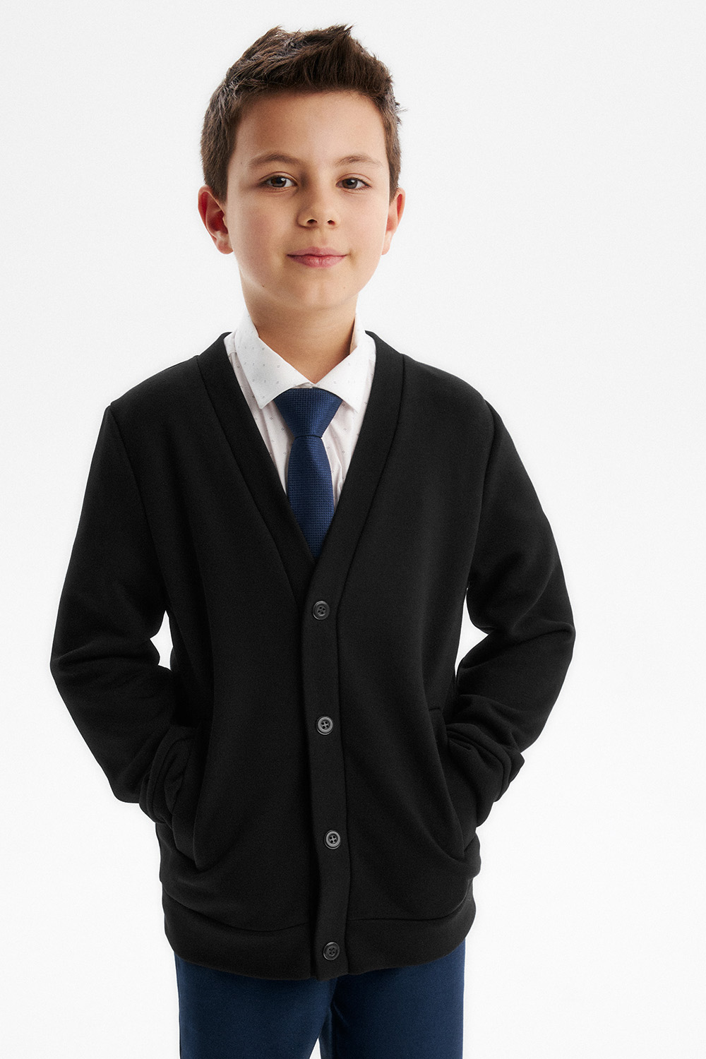 Кардиган из хлопкового футера (SSFSB-548-18728-183) Silver spoon