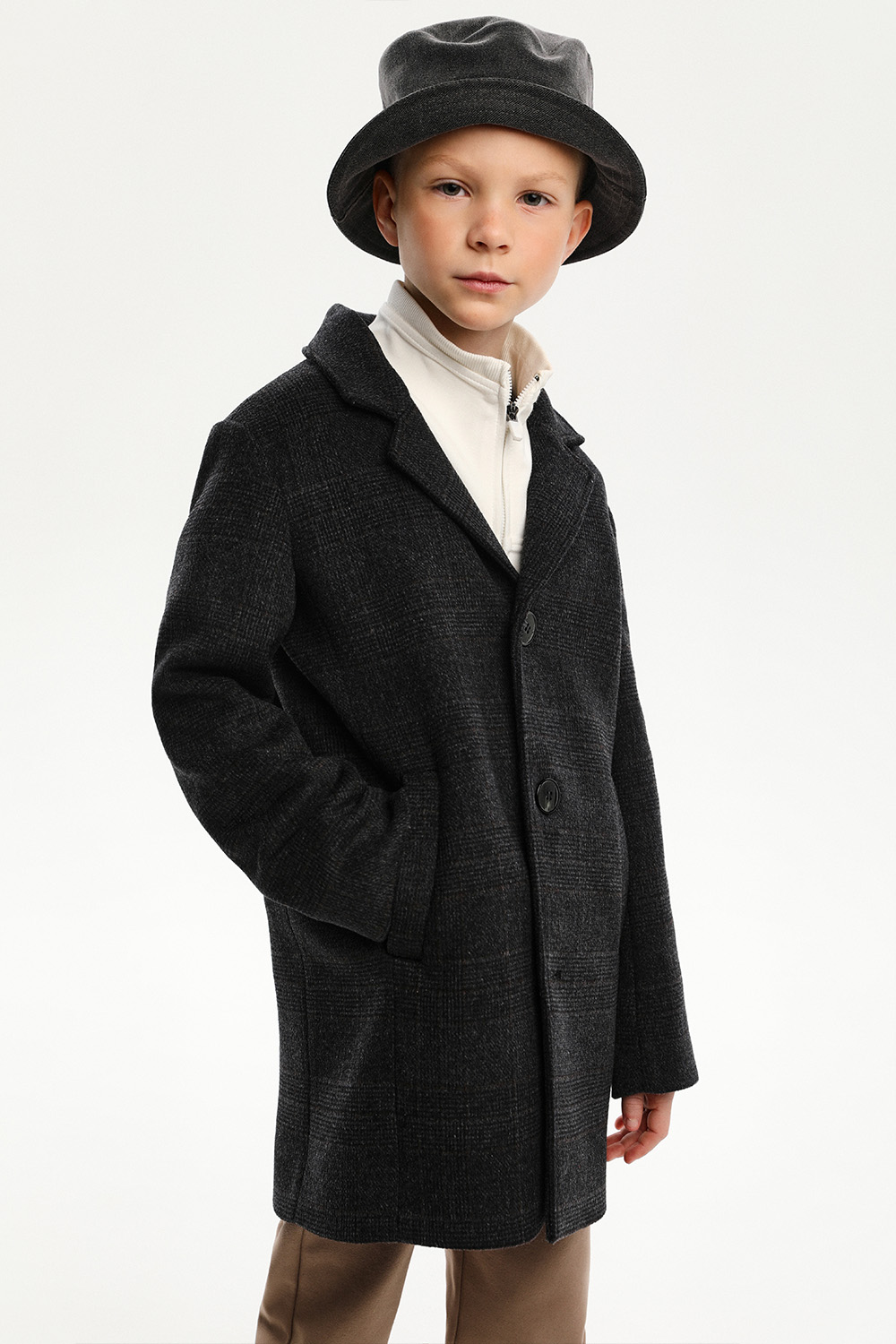 Классическое шерстяное пальто (SULWB-326-10204-102) Silver spoon
