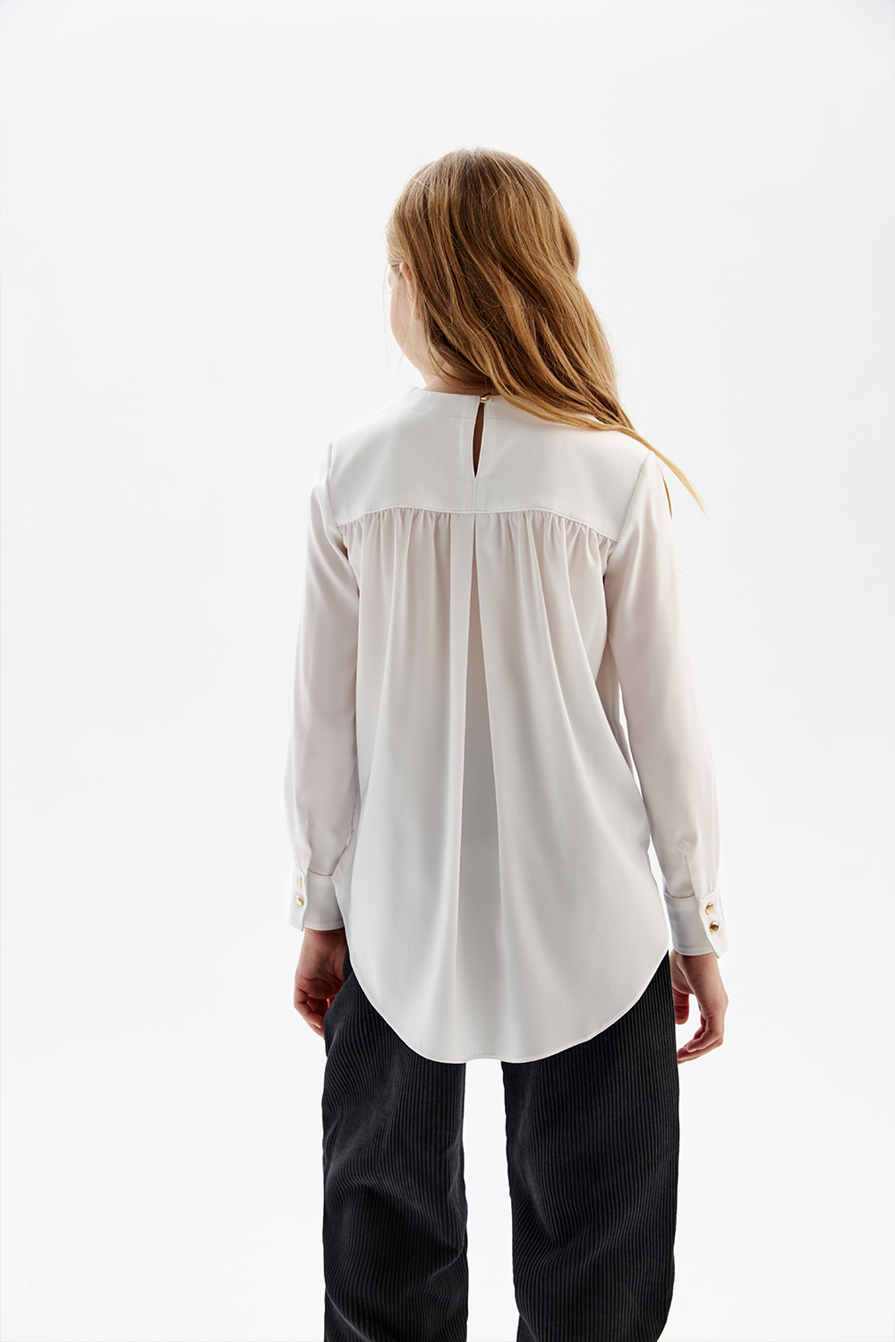 Комбинированная блузка из трикотажа
