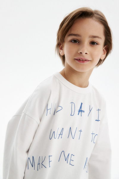 Лонгслив хлопковый с принтом (SSLWU-548-38307-209) Silver spoon