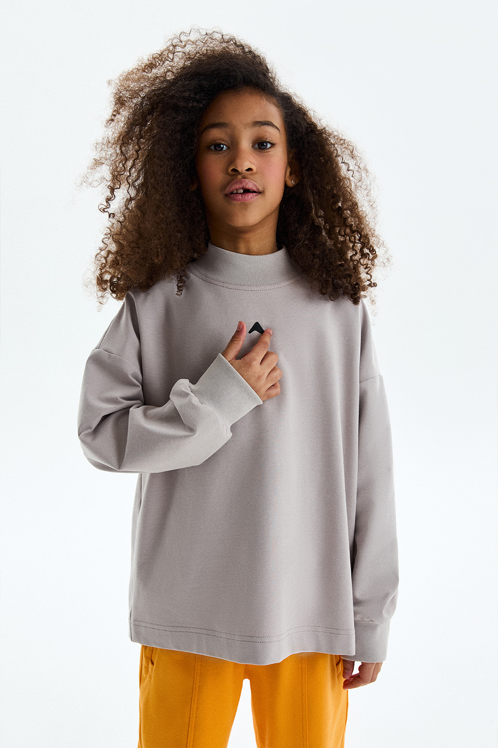 Лонгслив из хлопка унисекс (PUPWU-448-38206-737) Silver spoon