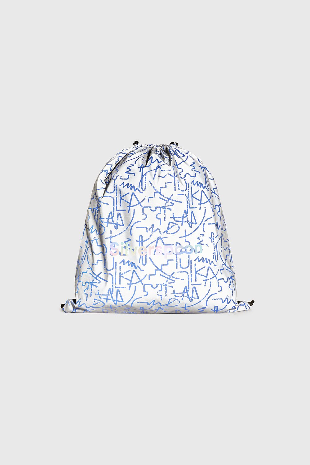Мешок-рюкзак из светоотражающей ткани (SAFSU-409-39805-972) Silver spoon