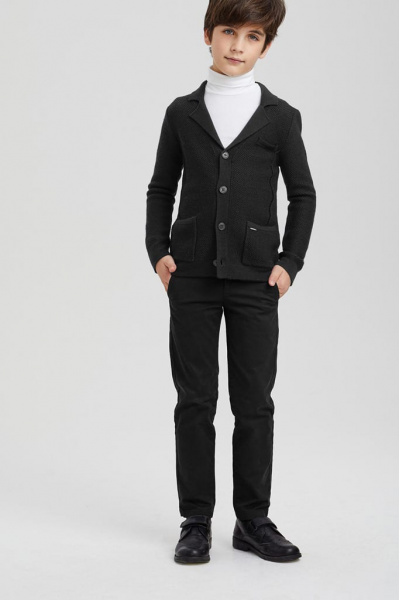Мягкий пиджак из фактурного вязаного трикотажа с шерстью (SSFSB-037-15001-804) Silver Spoon