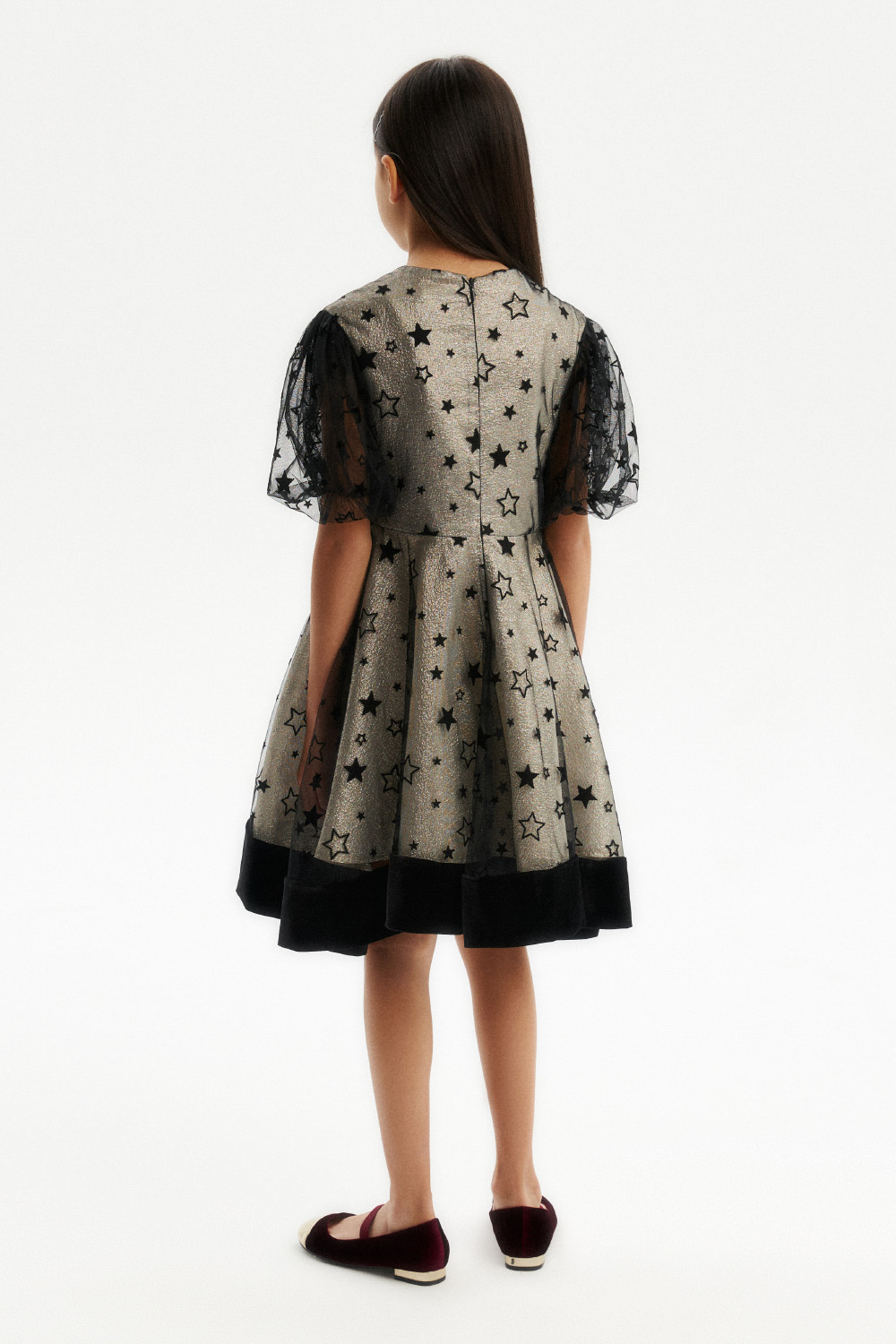 Нарядное платье из фатина с бархатом (SNFWG-329-23602-718) Silver spoon