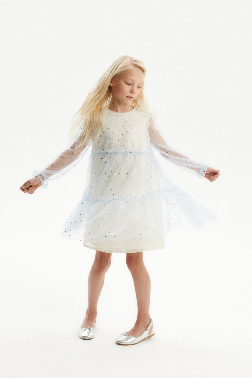 Нарядное платье со звездами (SNFWG-329-23616-380) Silver spoon