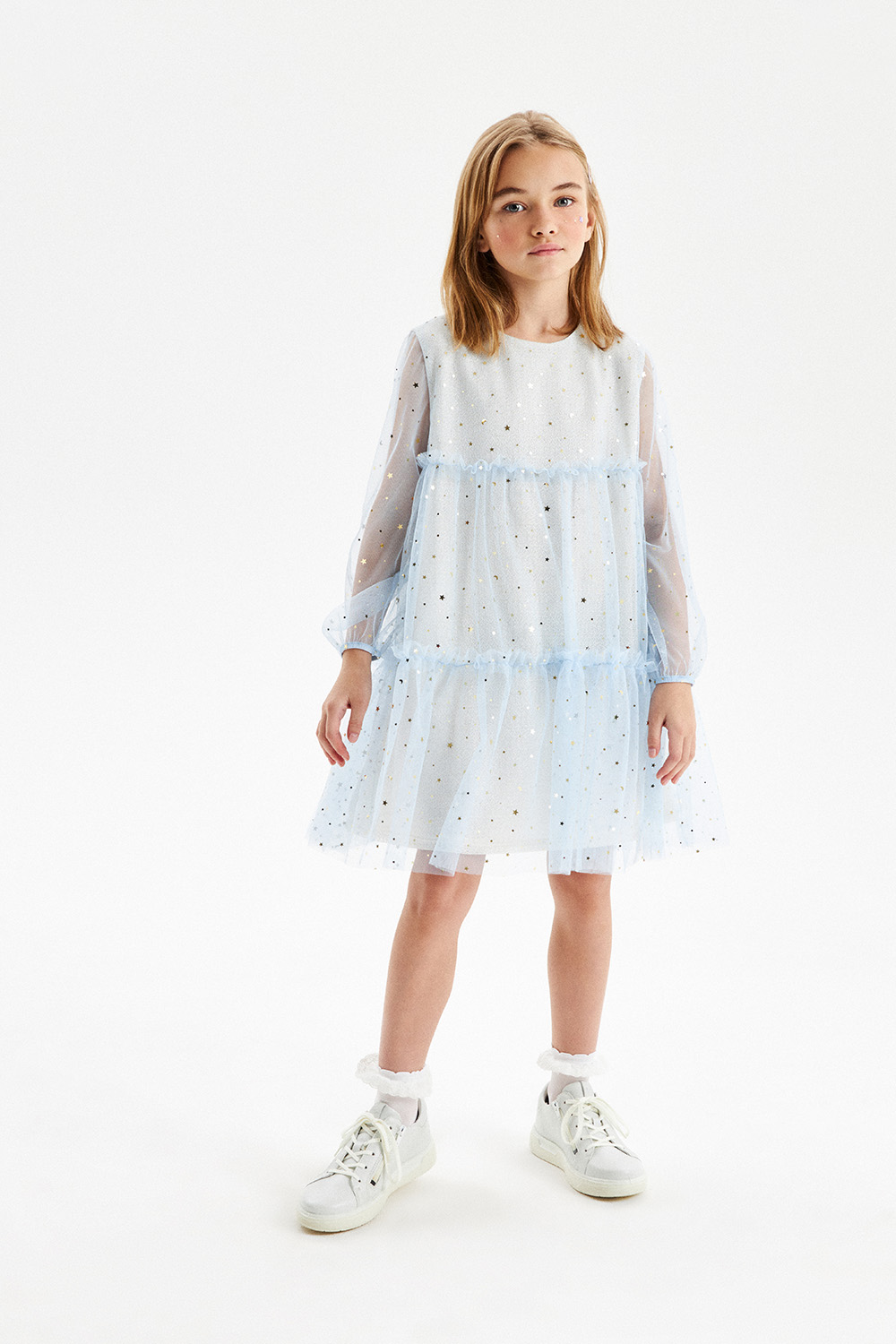 Нарядное платье со звездами (SNFWG-329-23616-380) Silver spoon